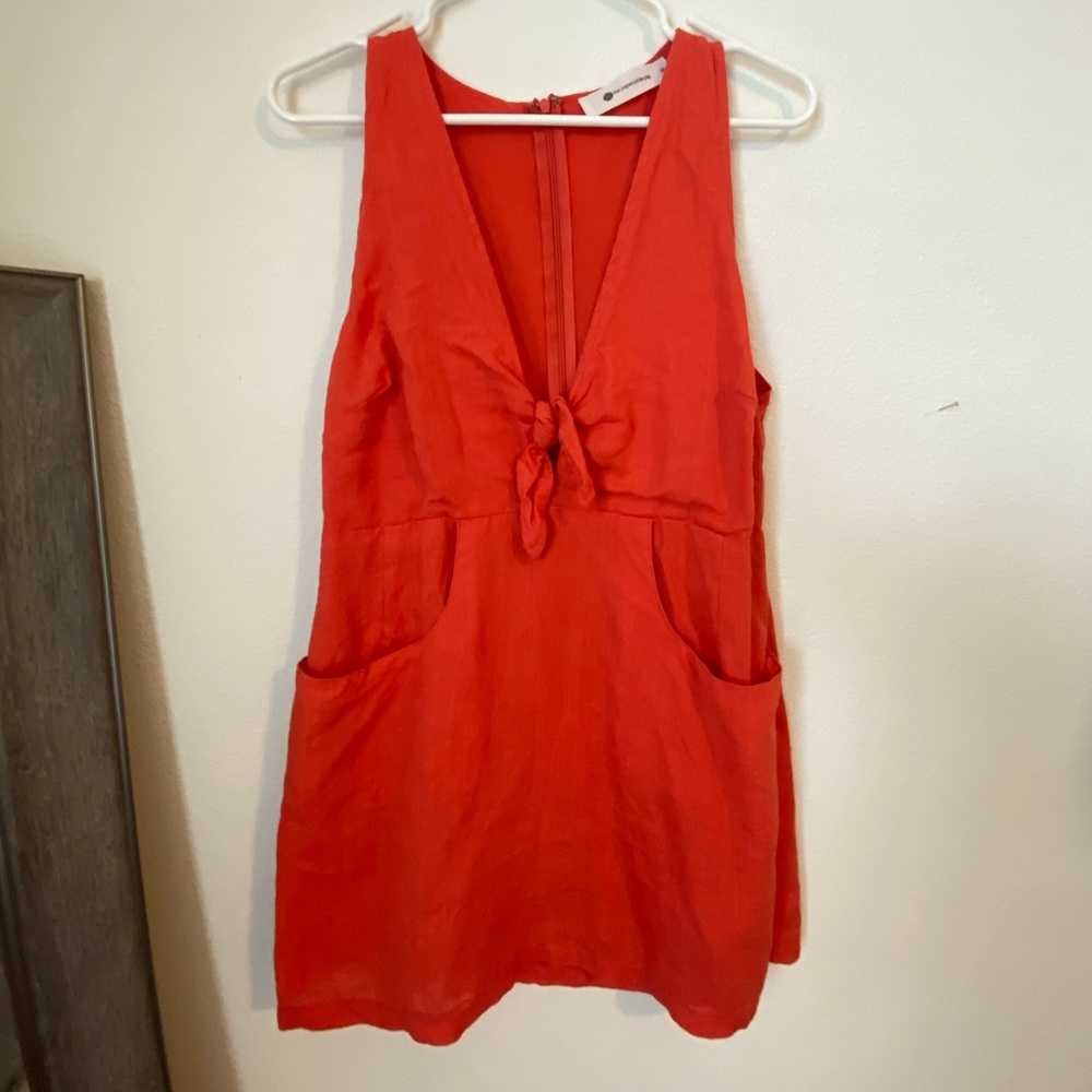 Orange mini dress